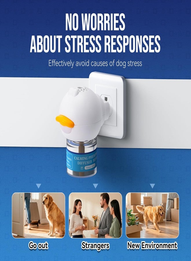مجموعة بيمو لتهدئة الكلاب/الجراء باستخدام الفيرومونات، لتخفيف القلق والتوتر، 48 مل × 2 وجهاز توزيع كهربائي واحد، يقلل من السلوك التخريبي، وحوادث التبول، وقلق الانفصال، والنباح. - Image 3