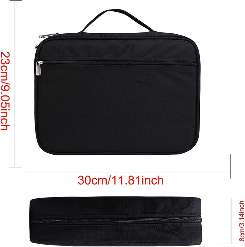 BOMKEE Pencil Case for Adults 220 Slots Pencase Colored Pencils Gel Pen Organizer Bag with Zipper for Artist Handy Glitter Gel Pens, Refills, Waterproof Coloring Holder Pencils Case(Black) - Image 3