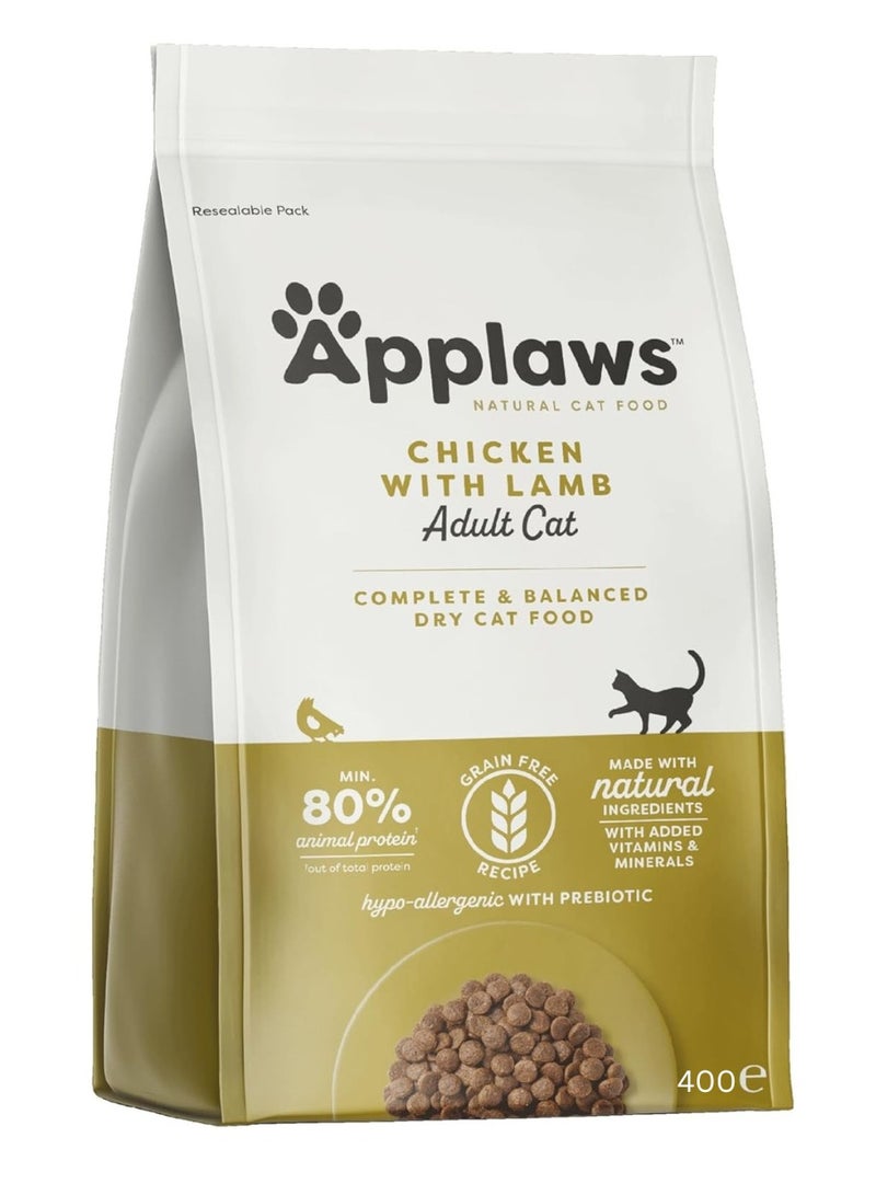 Applaws Cat Adult Dry Food, Chicken With lamb 400g - Image 1