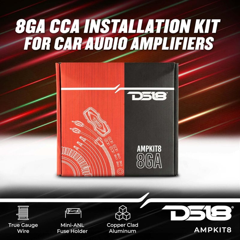DS18 DS-AMPKIT8 High Power Complete 8G Amp Installation Kit Super Flex Wire - Image 2