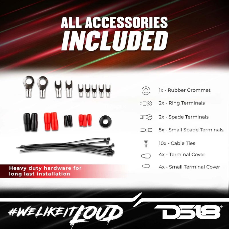 DS18 DS-AMPKIT8 High Power Complete 8G Amp Installation Kit Super Flex Wire - Image 4