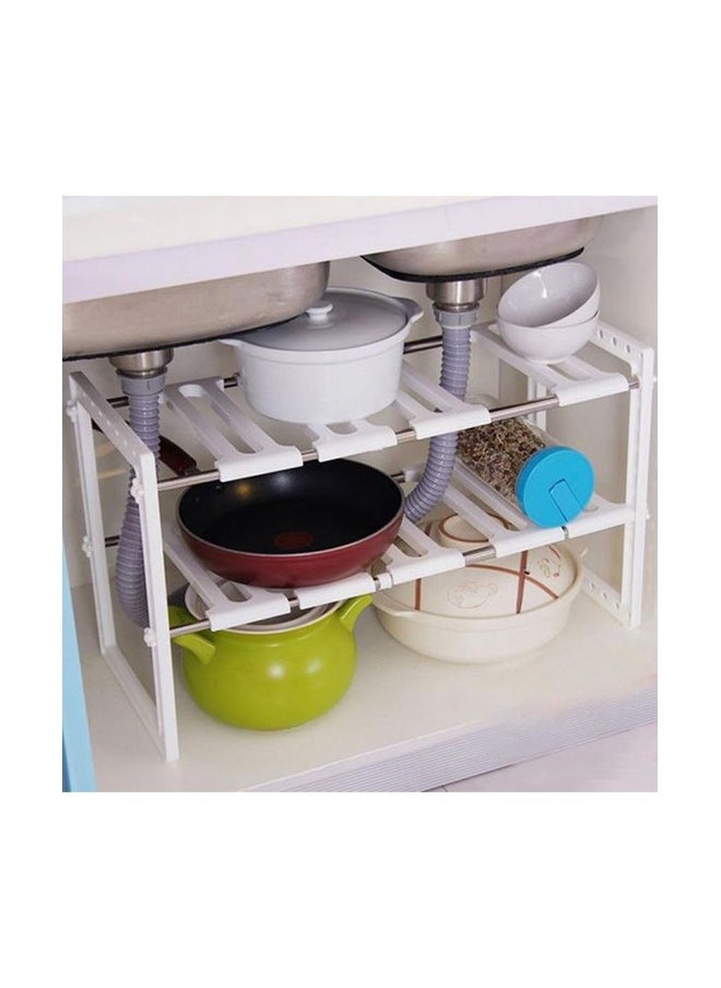 SKY-TOUCH - Under Sink Storage Organizer White 50 ~ 70cm - Image 1
