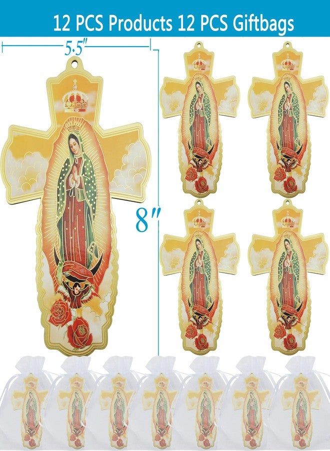 WE 12 Pcs Our Lady of Guadalupe Wall Cross - Baptism First communion Favor Memorial Religious Event - Image 2