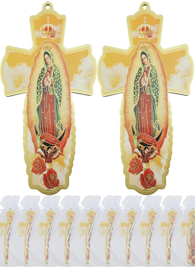 WE 12 Pcs Our Lady of Guadalupe Wall Cross - Baptism First communion Favor Memorial Religious Event - Image 1