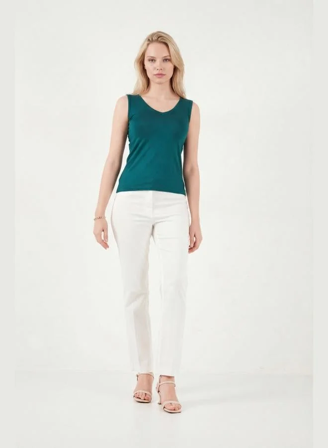 Lela  Lela Thick Strapped V-Neck Blouse Women's Blouse 5864384 for Women | Best Price UAE