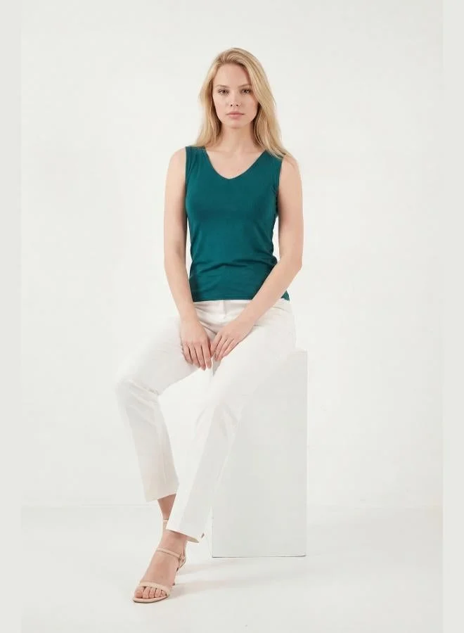 Lela  Lela Thick Strapped V-Neck Blouse Women's Blouse 5864384 for Women | Best Price UAE