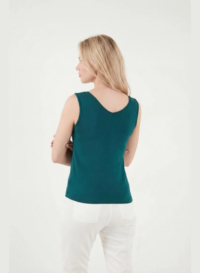 Lela  Lela Thick Strapped V-Neck Blouse Women's Blouse 5864384 for Women | Best Price UAE