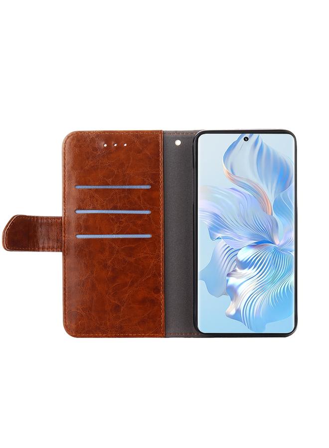 اس-توب جراب هاتف Honor 80 Pro من الجلد بخياطة هندسية أفقية قابلة للطي - Image 3