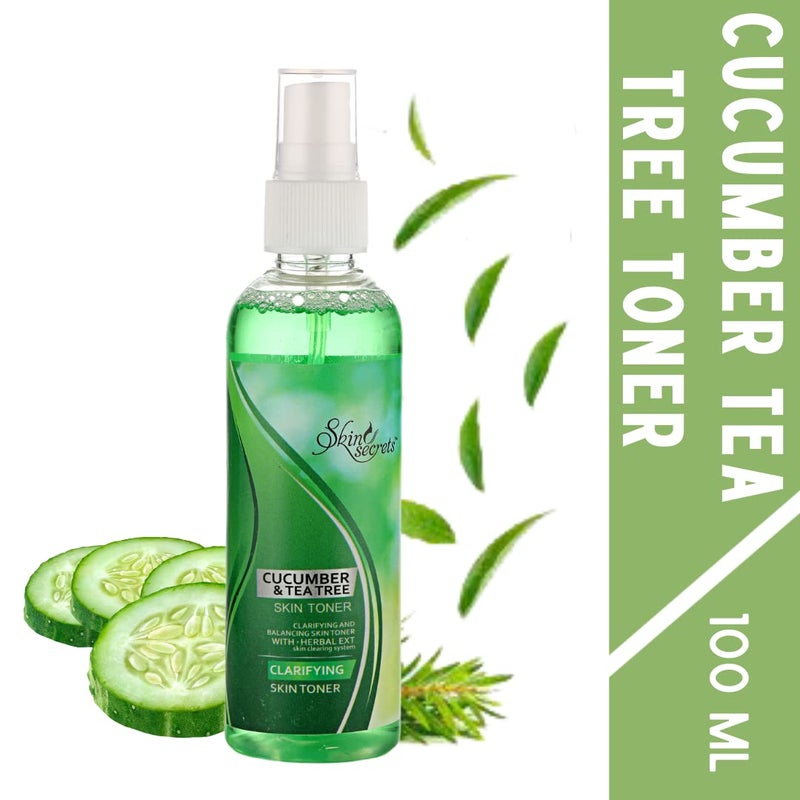 Skin Secrets Cucumber Tea Tree Skin Toner 100ml - Image 2