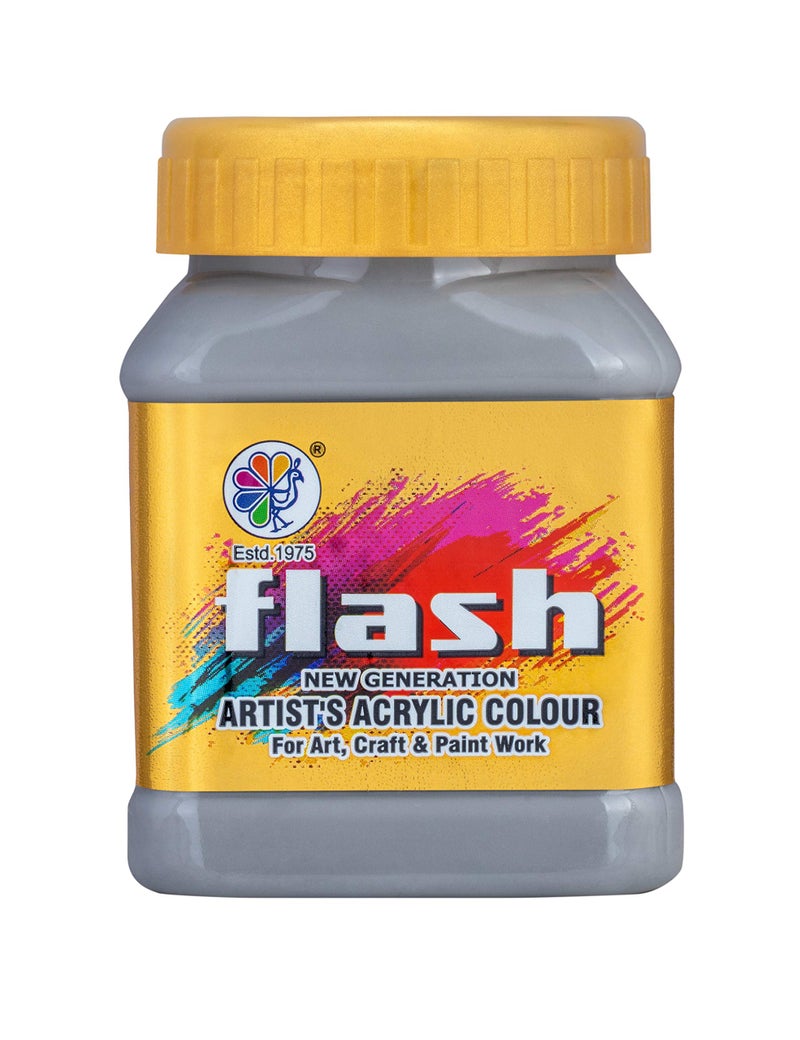 Flash Acrylic Colour (Grey, 200 ml) - Image 5