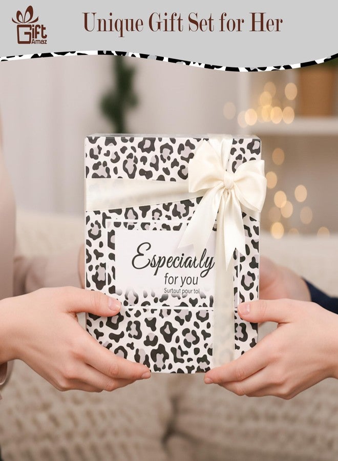 GiftAmaz White Leopard Gifts for Women, Leopard Print Get Well Gift for Women, Self Care Office Gifts Cheer Up New Job Set, Unique New Beginnings Christmas Gift Basket for Mom Wife Friends - Image 2