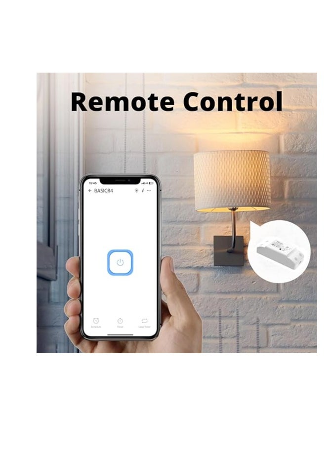 SONOFF - SONOFF BASICR4 WiFi Connected Switch, 10A/2200W WiFi Smart Switch, Auxiliary Protection Against Overheating, Voice Control, Compatible with Alexa/Google Home, Home Assistant - Image 1