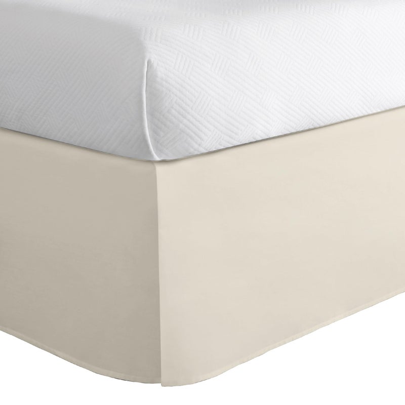 Todays Home Classic Tailored Bed Skirt Dust Ruffle Cotton Blend Design 14 Drop Length Full Buttercream
