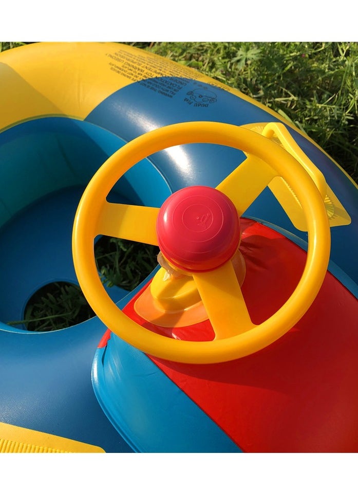 Generic - Float Swimming Pool Toddler Floaties Inflatable Outdoor Swimming Ring Seat with Inflatable Canopy Shark Infant Pool Float - Image 1