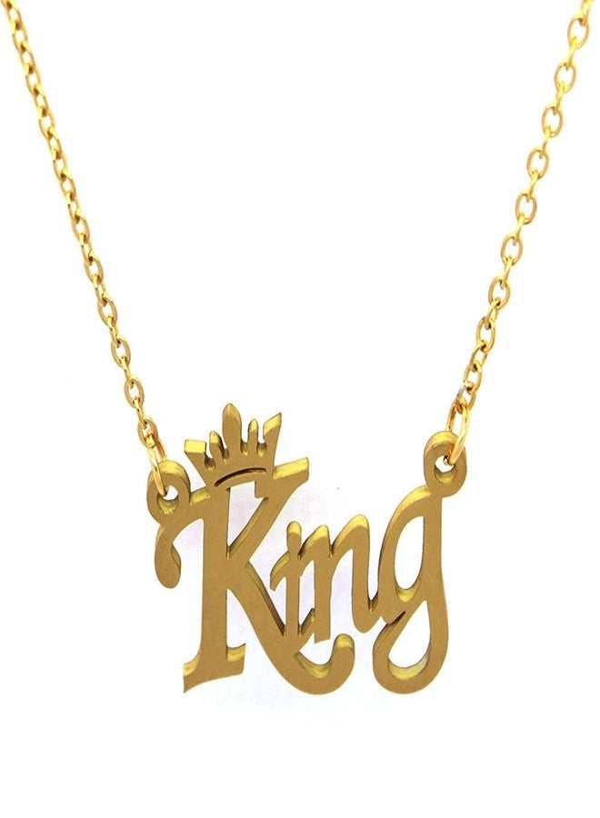 MEENAZ Valentine King Pendant for Boys Men man boyfriend Pendants for Men Pendent with Chain Stainless Steel locket Pendant Chain for Men Jewellery Men Birthday Gift gents Anniversary Gift for Husband