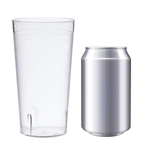 NJ Restaurant Tumbler Beverage Cup, Stackable Cups, Break-Resistant Commercial Polycarbonate Glasses, Unbreakable Glass Pebbled Texture: 300 ml - Set of 12 - Image 3