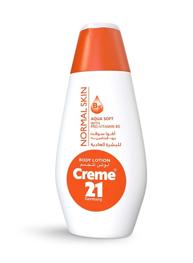 Creme 21 Aqua Soft Lotion – 400ml | Face, Body & Hand Moisturizer with Pro-Vitamin B5 | Lightweight, Fast-Absorbing ,Freshness | Suitable for Normal Skin | Made in Germany