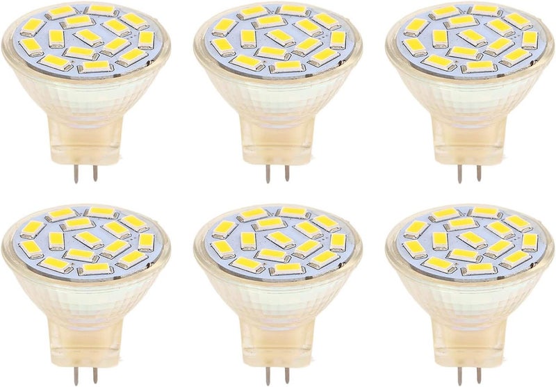 Hyuduo MR11 GU4 Light Bulbs MR11 Light Bulbs Ceramic Base MR11 GU4 Light Bulbs 270LM 12V 3W for Yard for White Light Lighting & Ceiling Fans (Warm Light) - Image 1
