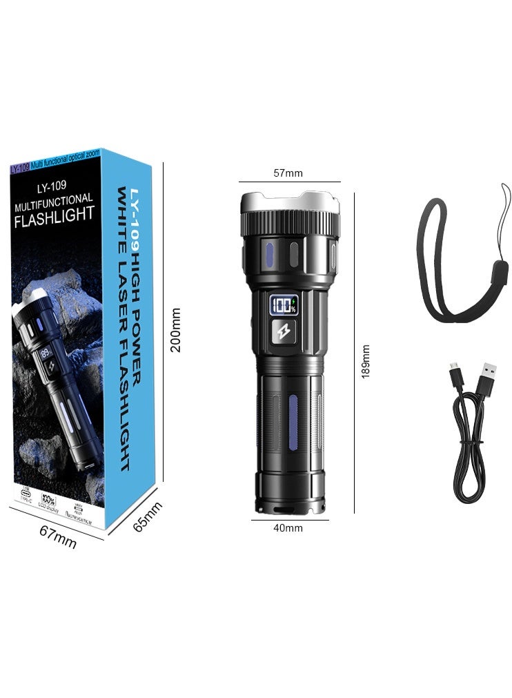 Rechargeable Flashlights High Lumens, 5Mode Flash Light with LCD Digital Display, Super Bright Flashlight Adjustable Tactical Flashlight, High Powered LED Handheld Flashlight for Home - Image 4