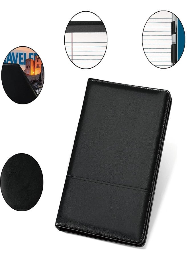 Konper Classic Padfolio/Junior Portfolio Folder Case, Business A5 Binder Organizer Notepad for Men Women, 5 x 8 Writing Pad Included,Black. - Image 3