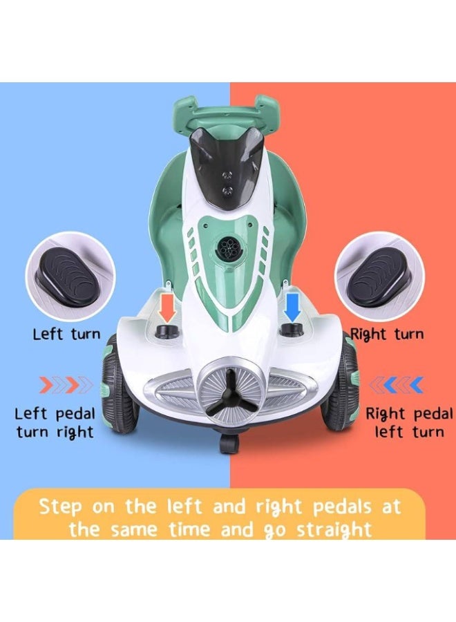 AS 4-Wheel Electric Scooter with Light and Bubbles - GREEN - Image 2