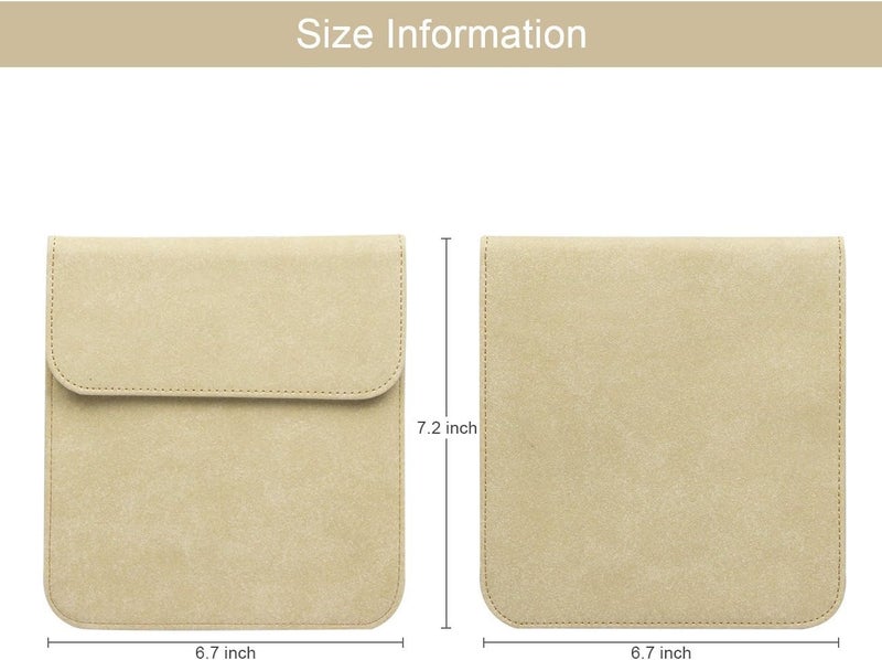 WALNEW 7'' Kindle Sleeve for Kindle Oasis - Protective Insert Sleeve Case Cover Bag Fits Kindle Oasis 10th Generation 2019 / 9th Generation 2017, Khaki - Image 3