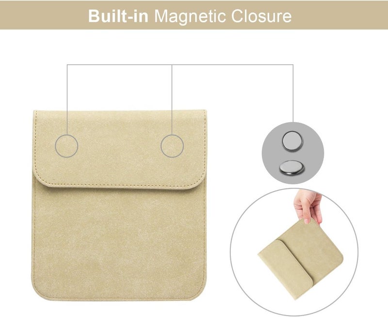 WALNEW 7'' Kindle Sleeve for Kindle Oasis - Protective Insert Sleeve Case Cover Bag Fits Kindle Oasis 10th Generation 2019 / 9th Generation 2017, Khaki - Image 5