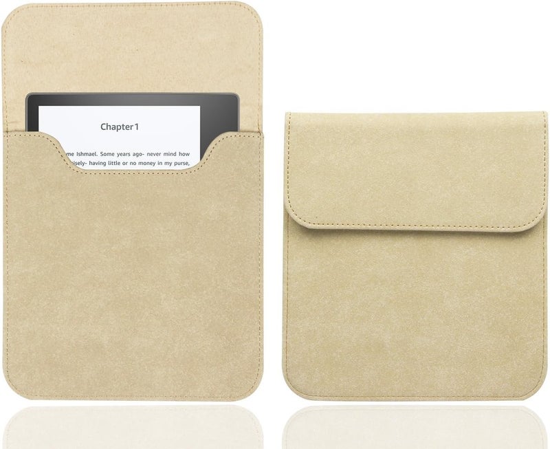 WALNEW 7'' Kindle Sleeve for Kindle Oasis - Protective Insert Sleeve Case Cover Bag Fits Kindle Oasis 10th Generation 2019 / 9th Generation 2017, Khaki - Image 1