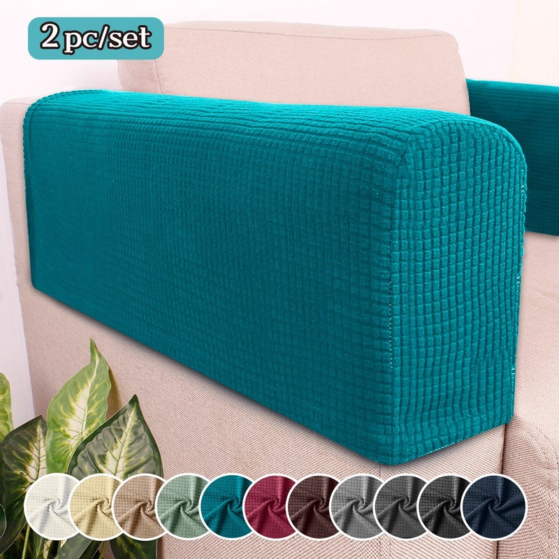 Qi Ta Elastic Fleece Sofa Armrest Cover – Solid Color Universal Armrest Protector for Combination Sofas - Image 2