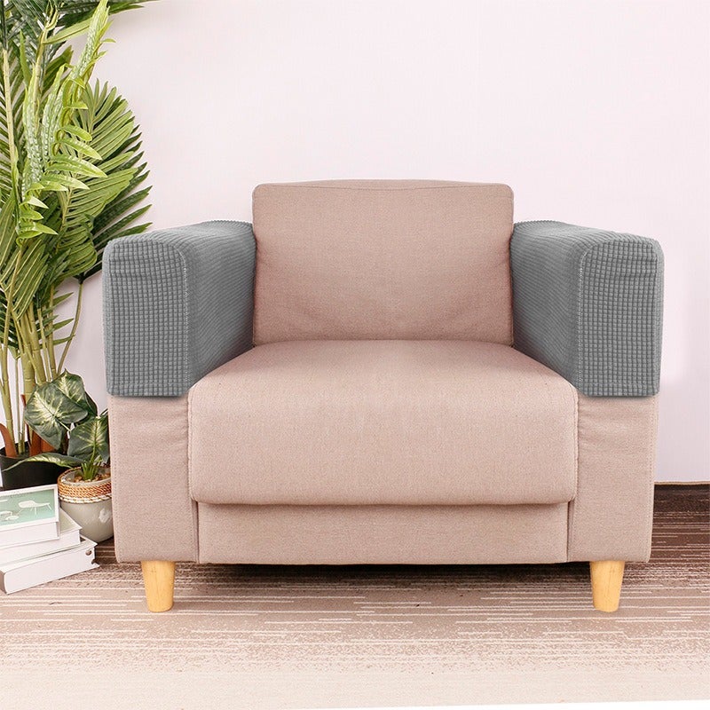 Qi Ta Elastic Fleece Sofa Armrest Cover – Solid Color Universal Armrest Protector for Combination Sofas - Image 4