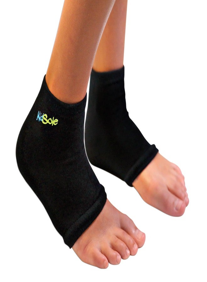 KidSole RX Gel Sports Sock for Kids with Heel Sensitivity from Severs Disease, Plantar Fasciitis. US Kid's Sizes 2-7 (Black) - Image 1