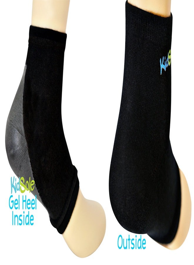 KidSole RX Gel Sports Sock for Kids with Heel Sensitivity from Severs Disease, Plantar Fasciitis. US Kid's Sizes 2-7 (Black) - Image 5