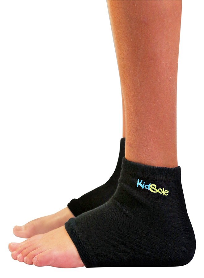 KidSole RX Gel Sports Sock for Kids with Heel Sensitivity from Severs Disease, Plantar Fasciitis. US Kid's Sizes 2-7 (Black) - Image 2