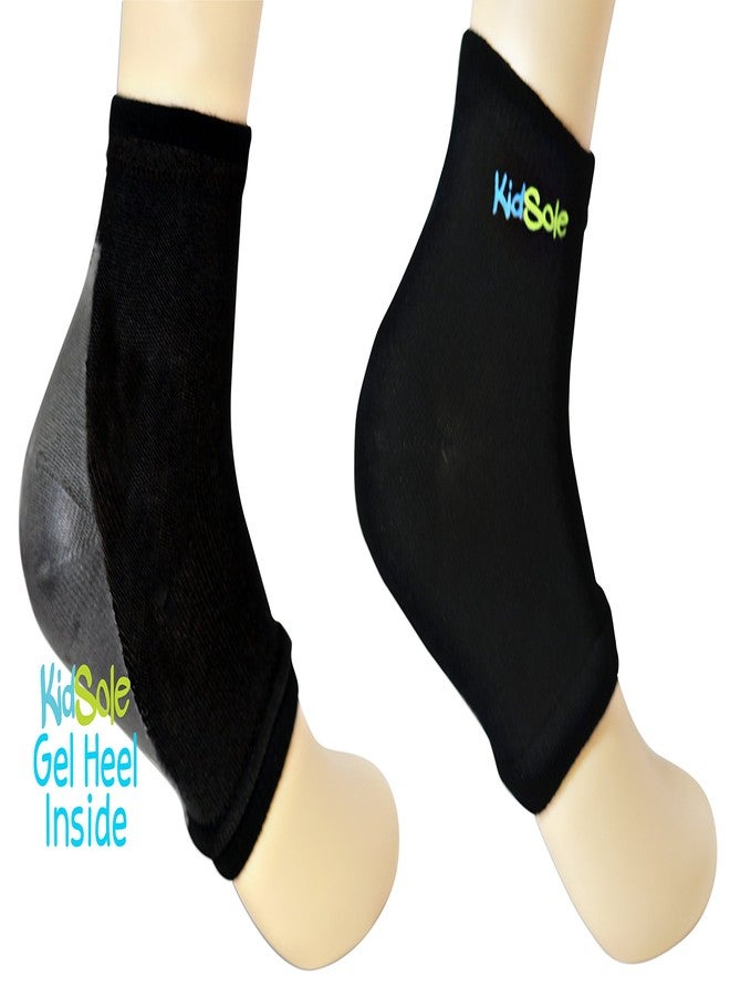 KidSole RX Gel Sports Sock for Kids with Heel Sensitivity from Severs Disease, Plantar Fasciitis. US Kid's Sizes 2-7 (Black) - Image 3