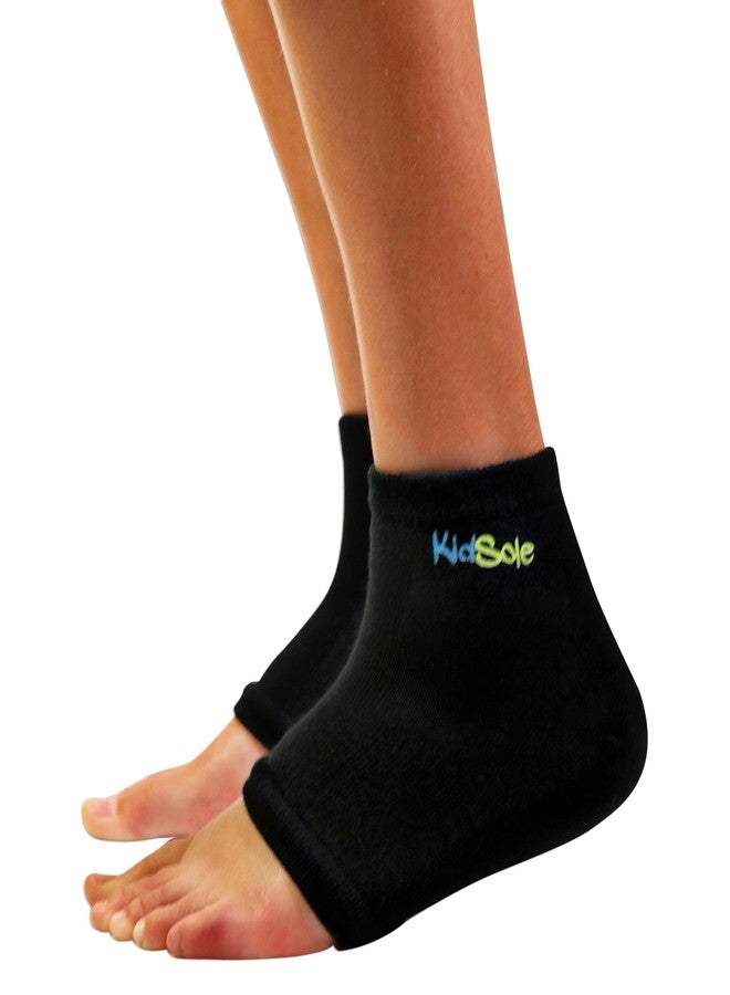 KidSole RX Gel Sports Sock for Kids with Heel Sensitivity from Severs Disease, Plantar Fasciitis. US Kid's Sizes 2-7 (Black) - Image 4