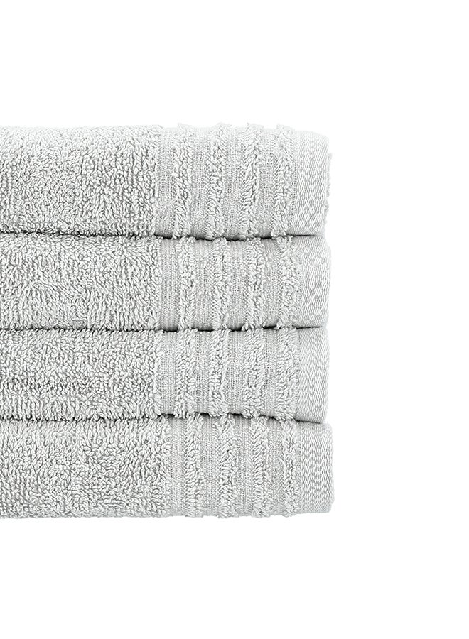 Cottage grey pack of 4 cotton hand towel 50*100 cm - Image 4