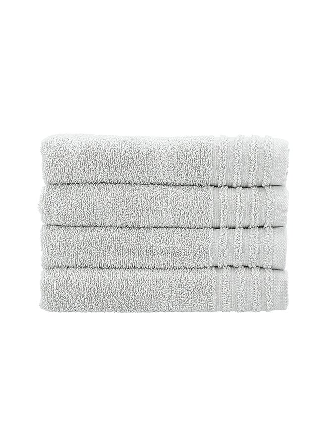 Cottage grey pack of 4 cotton hand towel 50*100 cm - Image 2