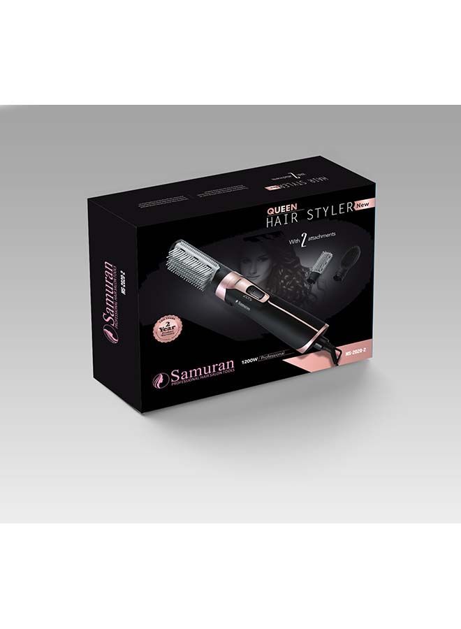 NIBEMINENT Hair Styler With 2 Attachment Black 1200watts - Image 3