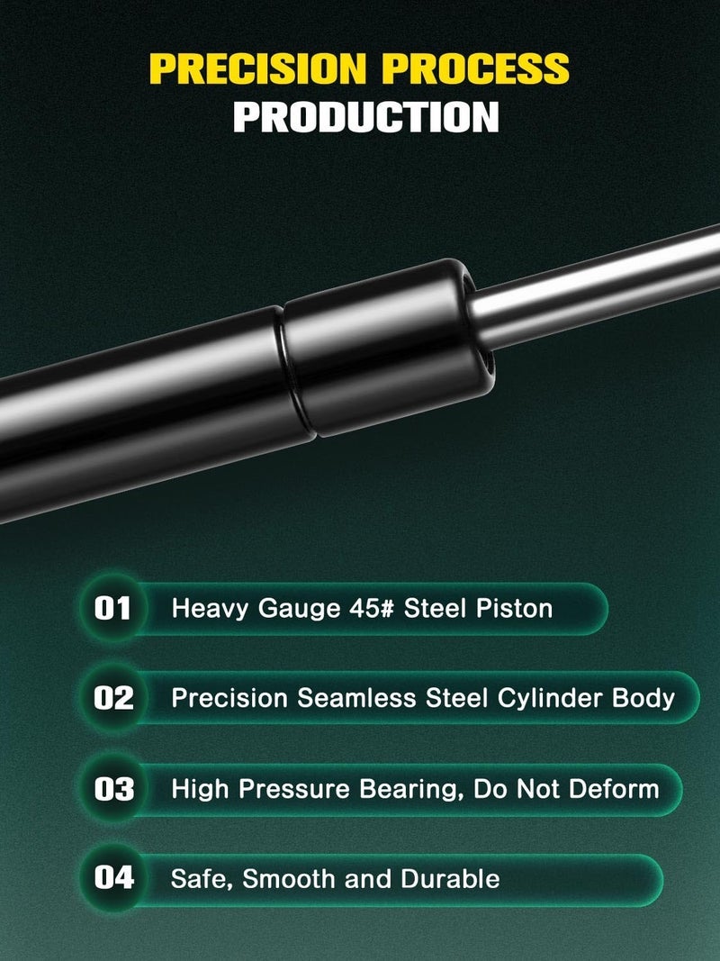 HelloAuto C16-23833 18 inch 100Lbs/445N Gas Struts Shocks Spring Lift Support for Tonneau Cover Leer are ATC Camper Shell Canopy Truck Topper Rear Window RV Bed Camper Topper Truck Cap, Set of 2 - Image 3