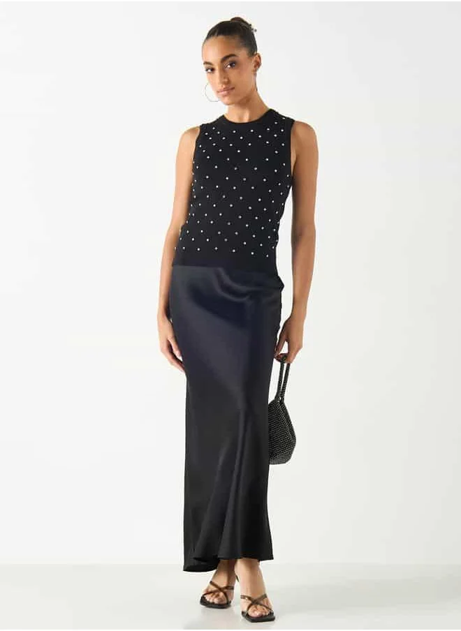 2Xtremz 2Xtremz Embellished Sleeveless Top