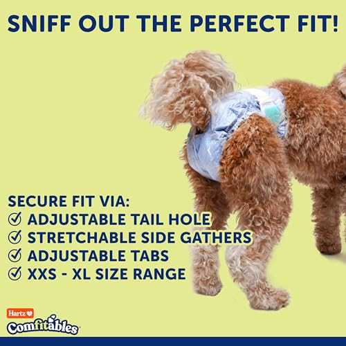 Hartz New! Hartz Comfitables Disposable Dog Diapers, Size XS 38 count, Comfortable & Secure Fit, Easy to Put On, Super Absorbent Male and Female Diaper - Image 5