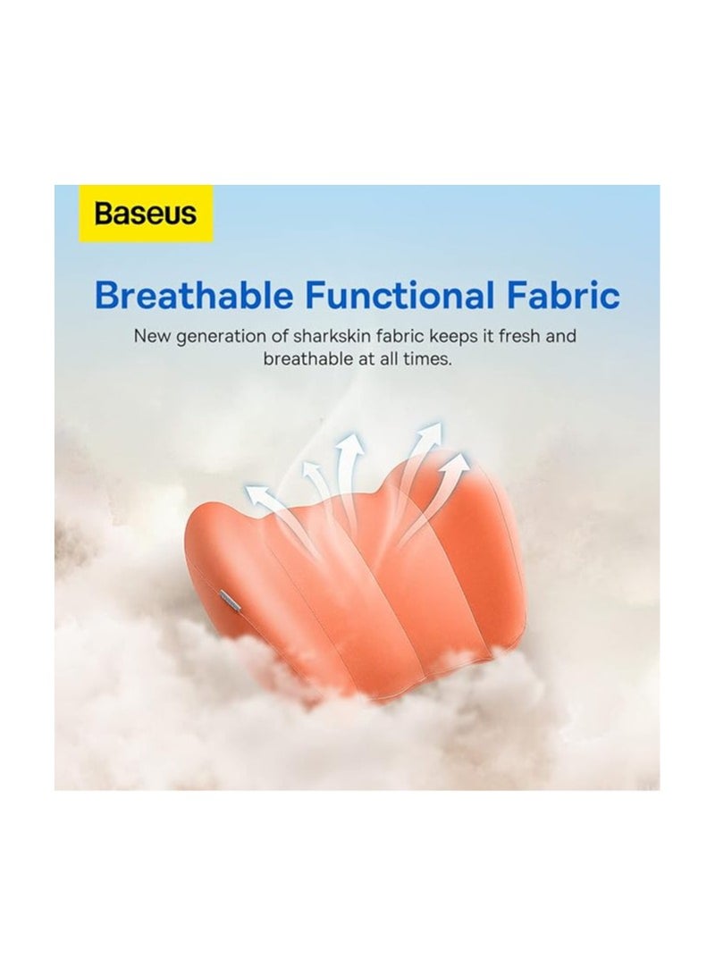 Baseus Baseus Comfort Ride Series Car Lumbar Back Pillow, Orange, One Size, Memory Foam Cotton - Image 2