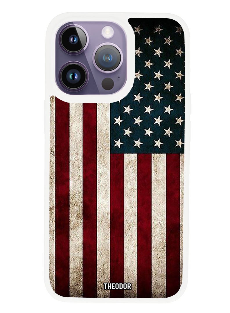 Theodor Protective Case Anti Scratch Shock Proof Cover For APPLE IPHONE 14 PRO USA (White Bumper) - Image 1