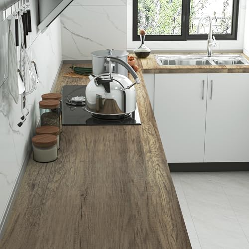HOLOMEY Wood Grain Contact Paper Peel and Stick Wooden Wallpaper Removable Self-Adhesive Faux Wood Look Vinyl Decorative Roll Thicken No Bubble Design for Old Furniture Refurbishment DIY 16x118 inch - Image 2