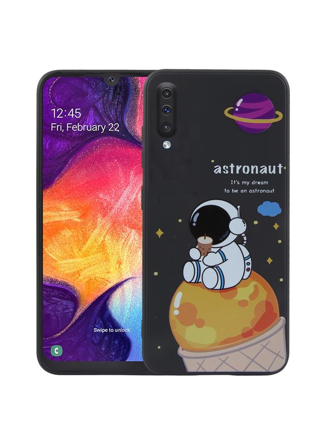 erorex Case For Samsung Galaxy A50 / A30s / A50s Milk Tea Astronaut Pattern Liquid Silicone Phone Case - Image 1