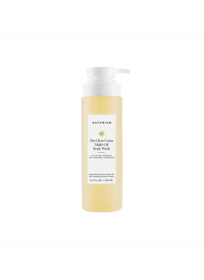 NATURIUM The Glow Getter Multi-Oil Hydrating Body Wash, Gentle Cleanser, 16.9 oz  - Image 1