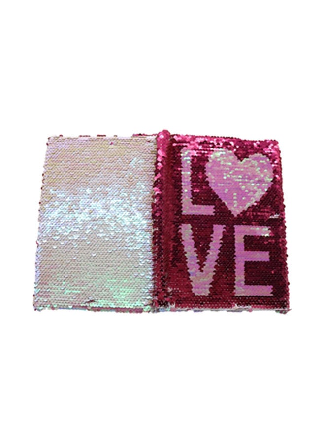 NIBEMINENT Creative LOVE Double-sided Sequins Notebook Multicolour