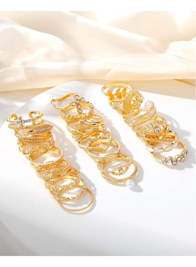 مجموعة خواتم مكونة من 23 قطعة، خاتم عصري بأشكال هندسية وبوهيمية، مناسب لمختلف الإكسسوارات - Image 3