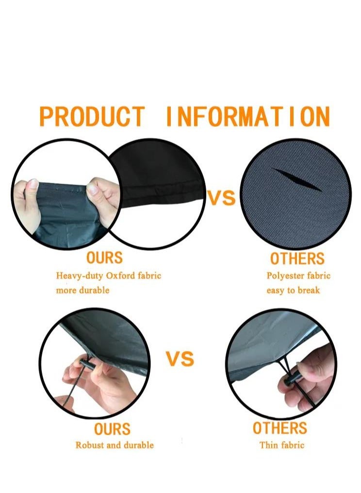 Y&D Kayak Cockpit Cover UV60+ 420D Oxford Adjustable, Dust Cover-UV Sunblock Shield Protector Canoe Accessories for Indoor/Outdoor Storage 53.5*26.6inch - Image 4