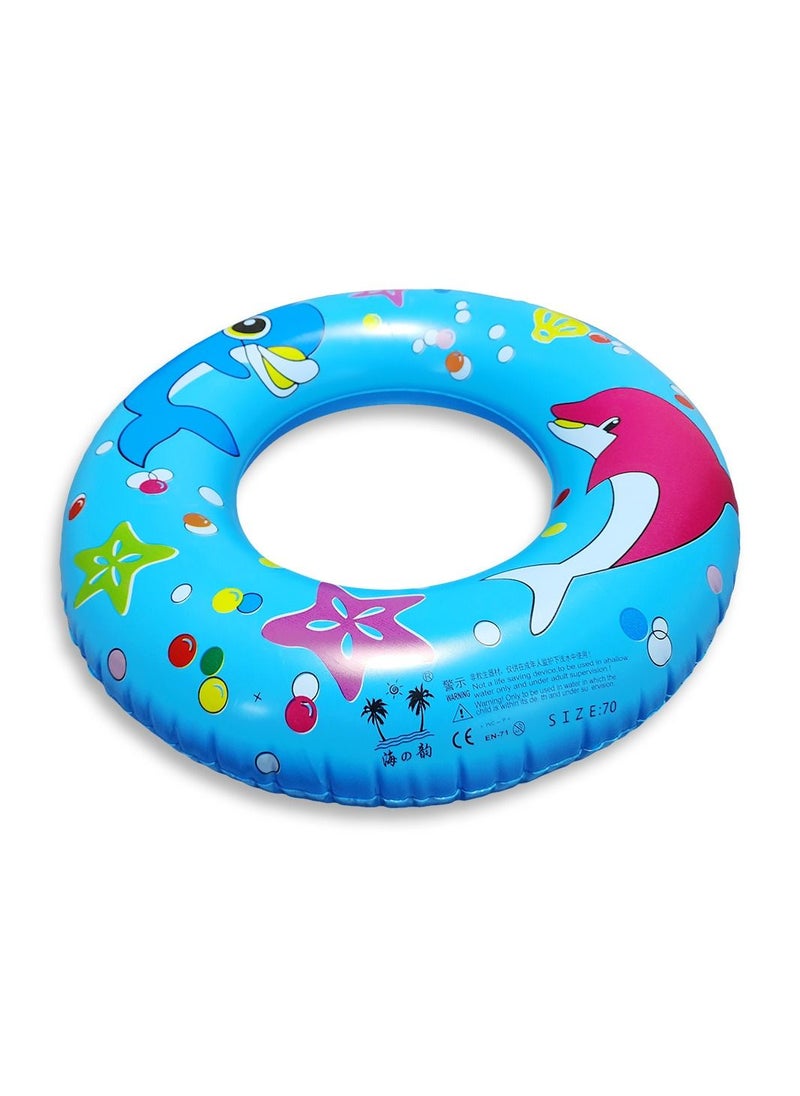 Generic Swimming ring sea animals, inflatable, blue belt, small size "60 cm." Special toys for boys and girls  - Image 2